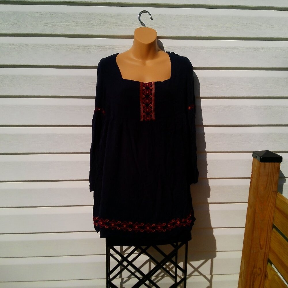 CLAY DRESS NAVY BLUE SIZE LARGE